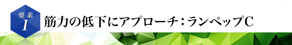 筋力の低下にアプローチ：ランペップC